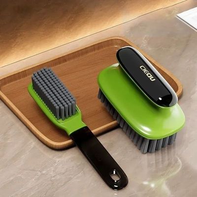 2Pcs Shoe Cleaning Brush Plastic Clothes Scrubbing Household