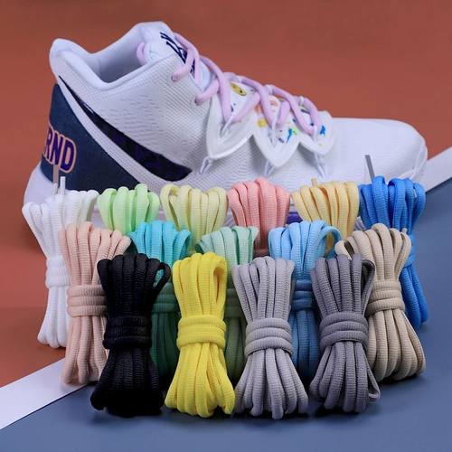 1 pair Oval Shoe Laces Half Round Athletic Shoelaces for Run