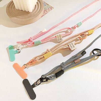Handwoven Mobile Phone Lanyard Long Crossbody Strap Sturdy A