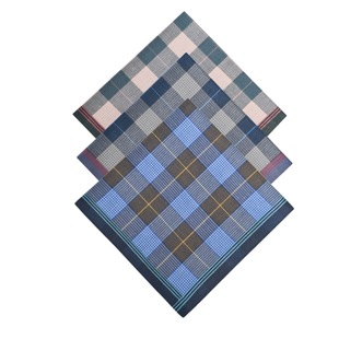 handkerchief Dark cotton classic checkered 40cm
