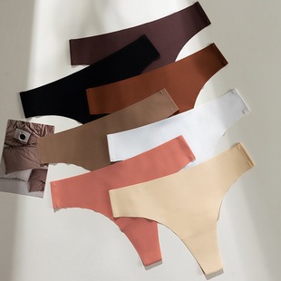 Women's thong with ice silk and cotton crotch