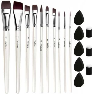 18Pcs Paint Brushes Set Include10Pcs Face Paint Brushes and