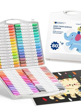 ENMY Acrylic Markers Dual-Tip FastDrying Waterproof Colorful
