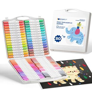 ENMY Acrylic Markers Dual-Tip FastDrying Waterproof Colorful