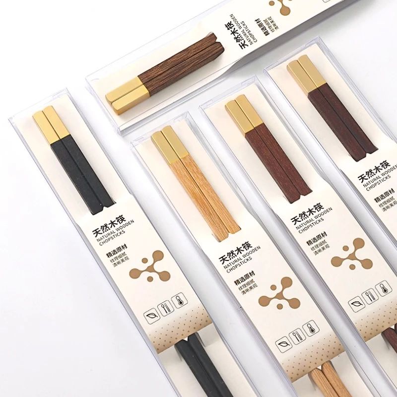 Portable Wooden Chopsticks Solid Wood Chinese Dining Chopsti
