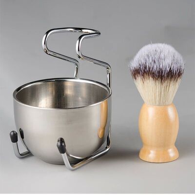 Men's suit shaving brush set portable shelf foam bowl suppli