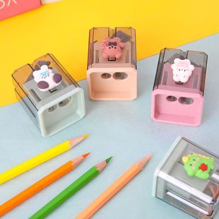 Mini Cute Cartoon Two Hole Sharpener Pencil Kawaii Stationer