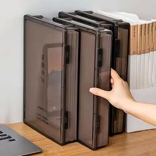 A4 Dust Proof Document Organizer Storage Box Black Transpare