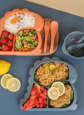 1set Baby Bowls Plates Spoons Forks Food Tableware Set Kid D