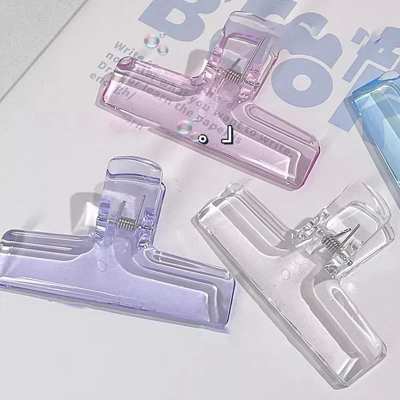 Ins Transparent Binder Clips Kawaii Paperclips File Document