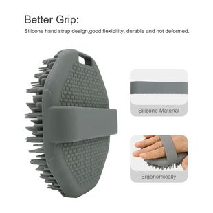Soft Silicone Body Scrubber Bath Brush With Ergonomic Handle