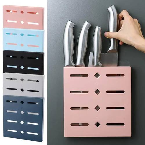 Wall-mounted Kitchen Knives Storage Rack Household Punch-fre