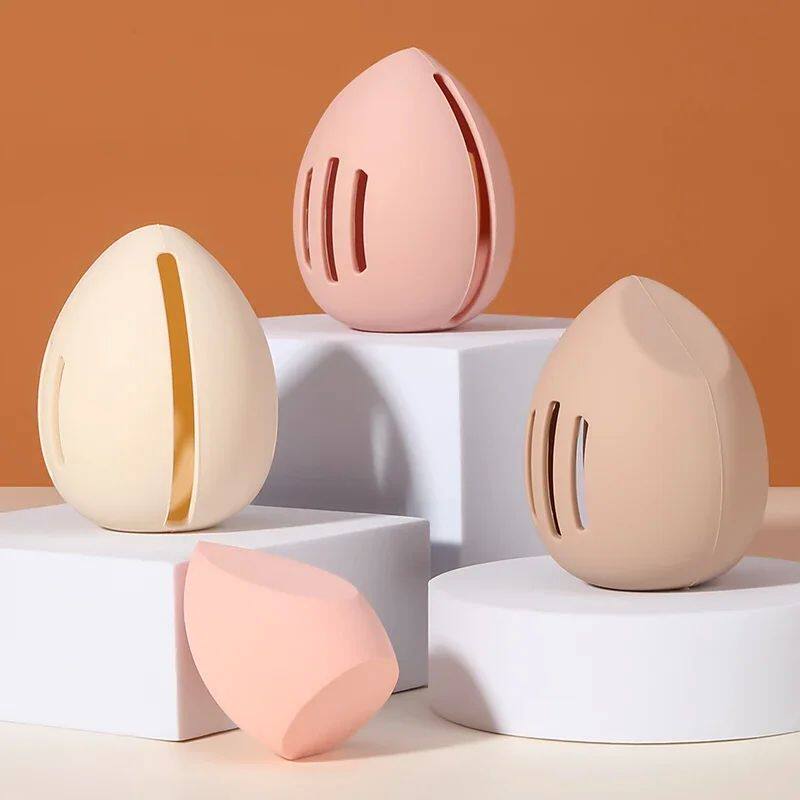 1Pcs Makeup Sponge Holder Eco-Friendly Silicone Multi-hole B