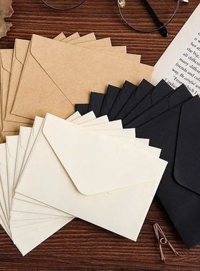 20/40/80PCS Classical White Black Kraft Blank Mini Paper Win