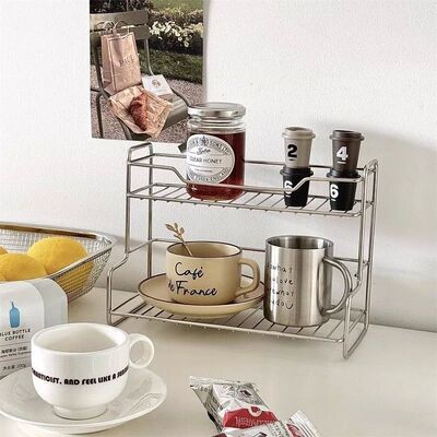 Kitchen Countertop Storage Rack Spice Shelf Versatile Stainl