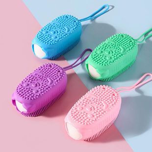 Silicone Body Scrubber Shower Exfoliating Scrub Sponge Bubbl