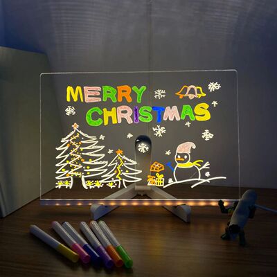 Glowing LED Drawing Board Lamp Transparent Acrylic Message N