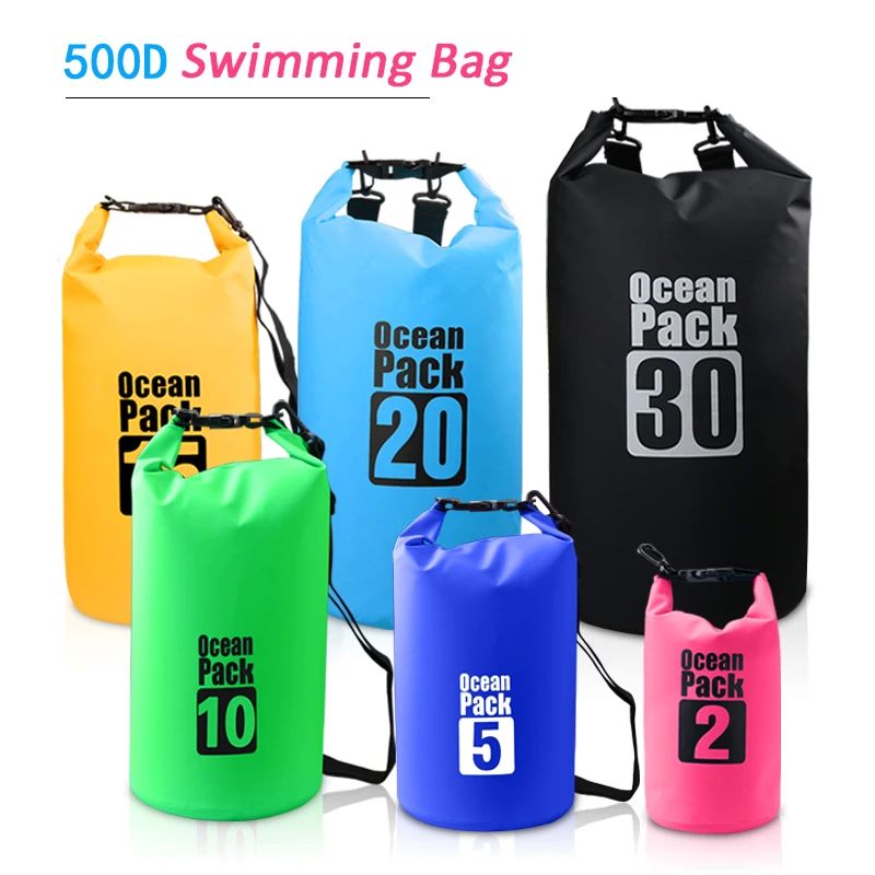 500D Waterproof Swimming Bag Dry Sack 2/5/10/15/20/30L Water