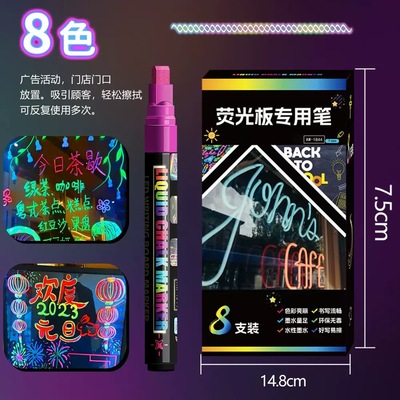 Fluorescent pen marking LED electronic luminescence erasable