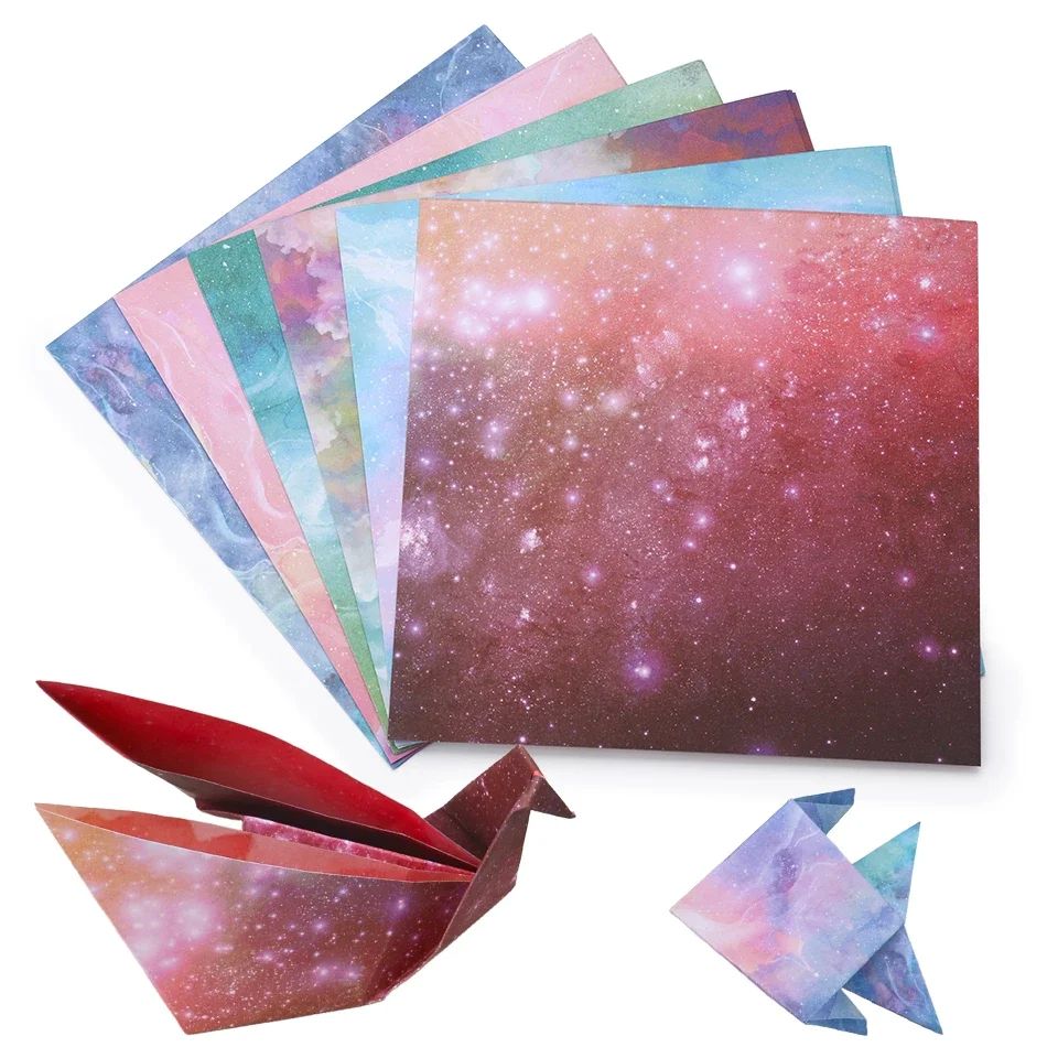 Zxiixz 50 Sheets 15x15cm Colorful Square Origami Paper Easy