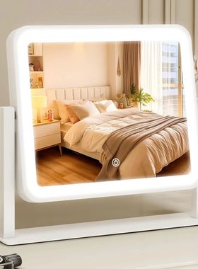 14 inch x 12 inch LED makeup mirror, equipped with lighting,