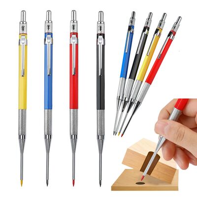 3Pcs/Set Multicolor Metal Woodworking Mechanical Pencil Set