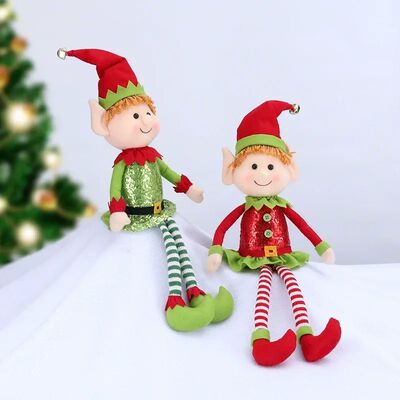 65cm Large Christmas Long Legged Elf Dolls Pendants for Kids