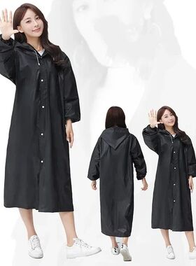 1Pc Reusable Adult Raincoat Women Men Portable EVA Rainwear