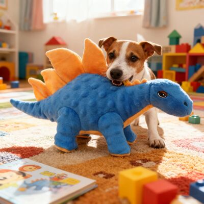 Pet-Resistant Chewable Plush Interactive Toy with Sound, Din