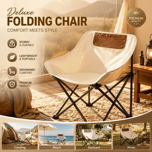 Portable Folding Camping Chair, Ultra-Light Outdoor Seat for