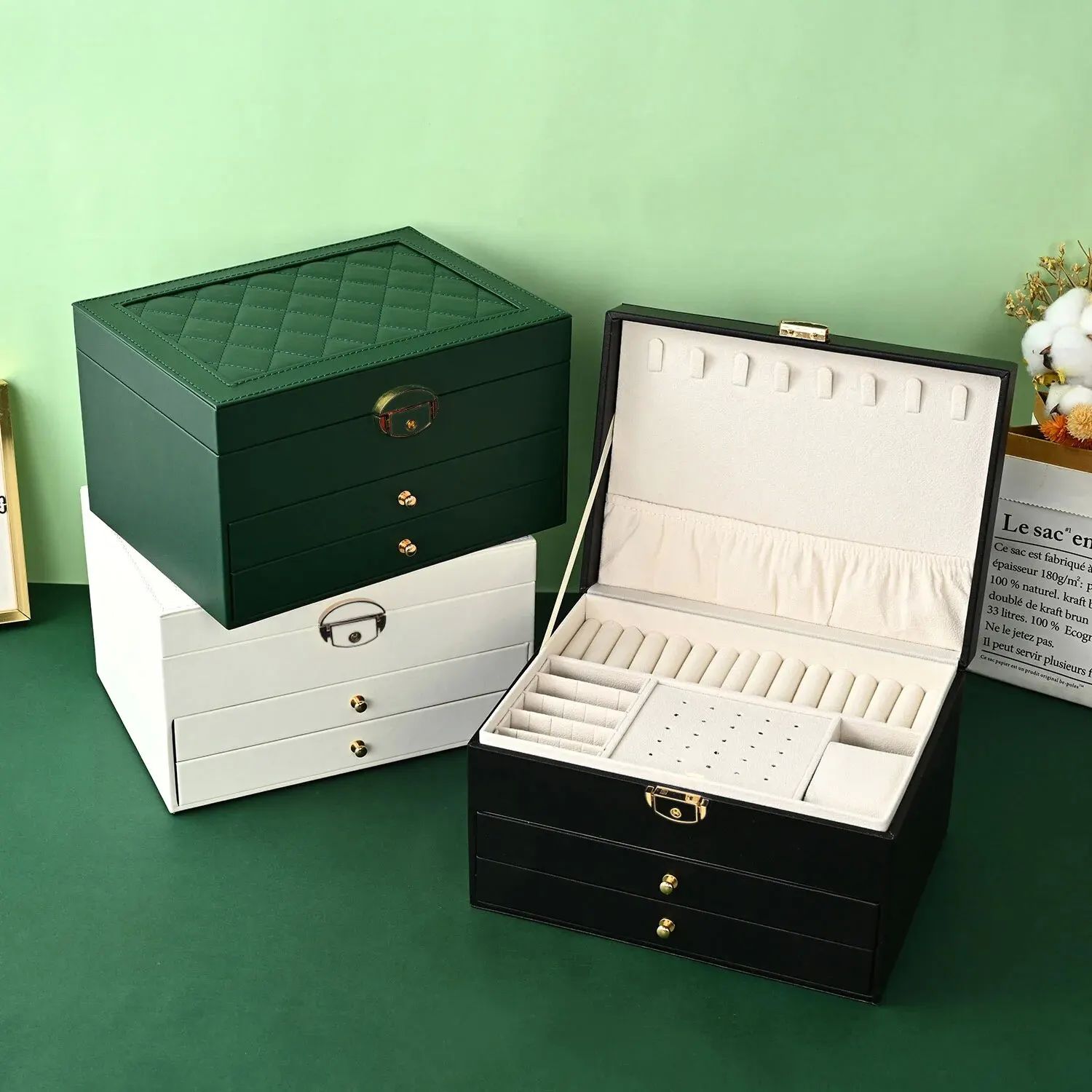 High-End Multi-Layer Drawer-Type Jewelry Box Household Large