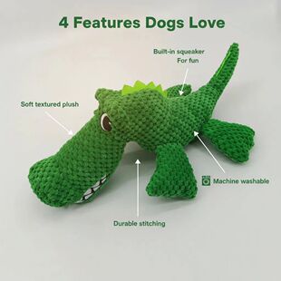 Large Crocodile Dog Toys Resistant Indestructible Plush Big