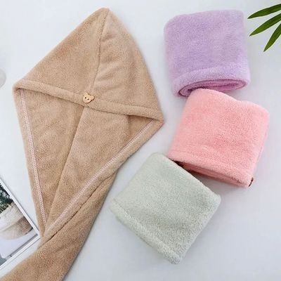 1pc Solid Color Thickened Quick-dry Hair Drying Cap, Super A