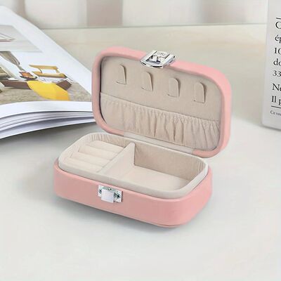 1PC -Macaron Double Layer Earring Storage Box Necklace Earri