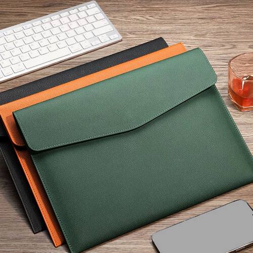 A4 File Pocket Dustproof Documents Pouch Business PU Leather