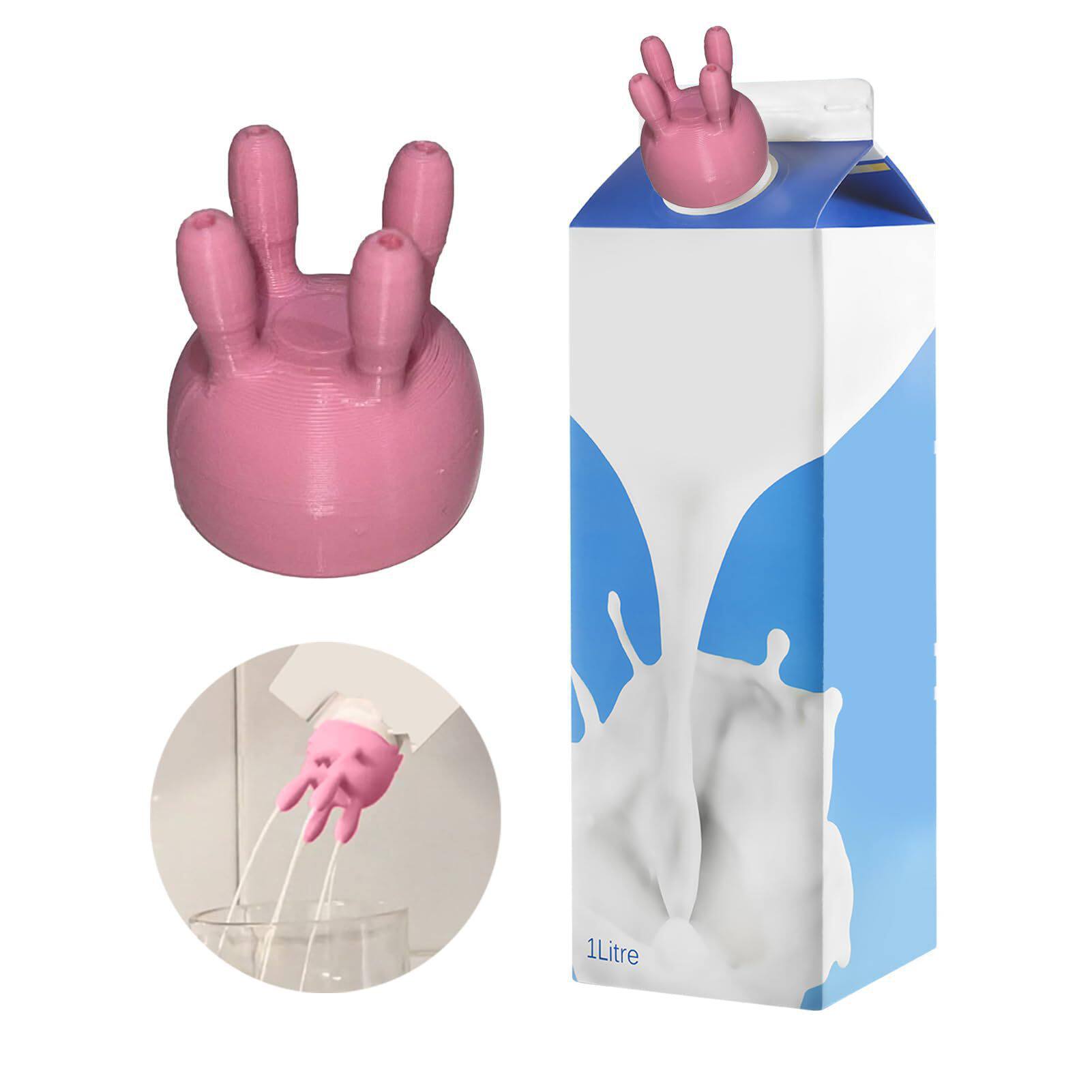 Milk Carton Cap 3D Printed Milk Box Bottle Cap牛奶瓶盖