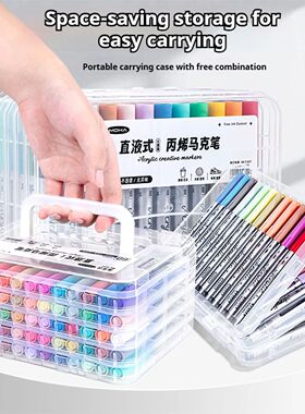 12-120Colors Direct Liquid Soft Tip Acrylic Paint Markers Se