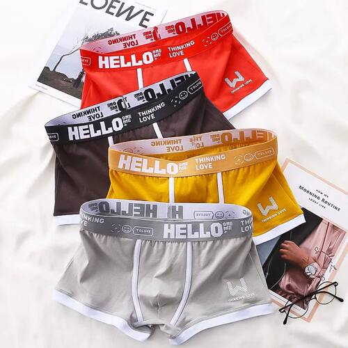 1/3PCS Men's Boxer Cotton Soft Breathable Panties Shorts Let
