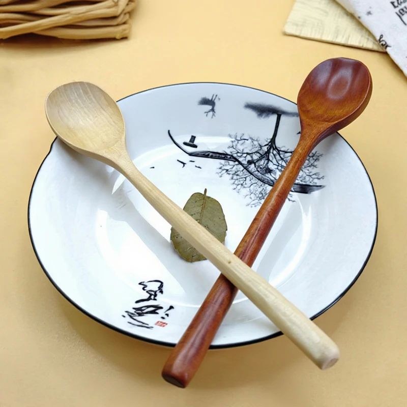 1 Piece Wooden Spoon Bamboo Kitchen Korean Style 9 Inch Natu