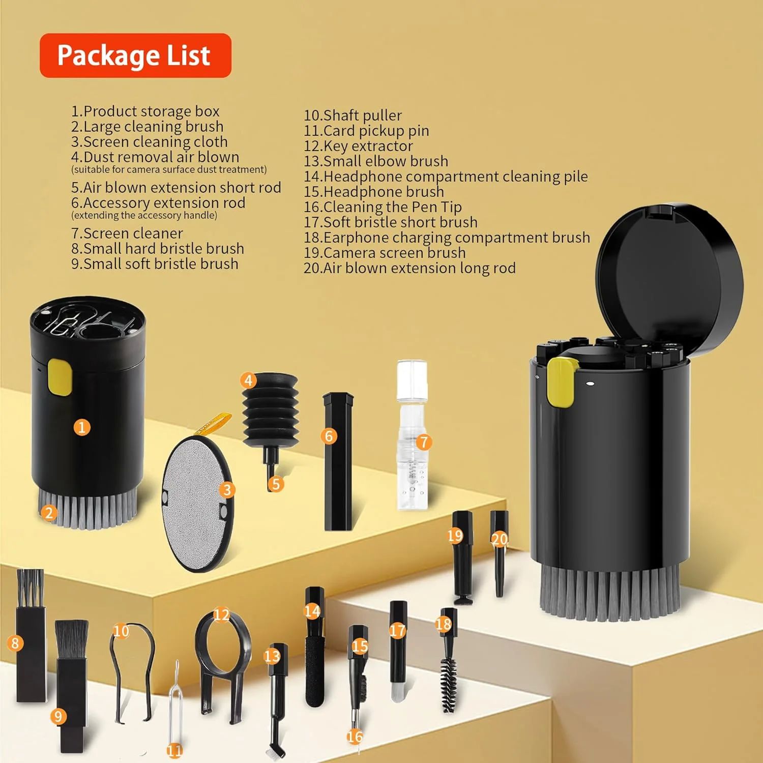 20 in1 Computer Keyboard Cleaner Brush Kit Earphone Cleaning