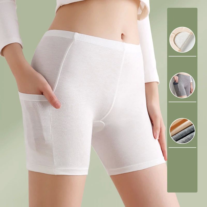 1pcs Modal Women's Safety Pants Underwear Ice Silk High Wais
