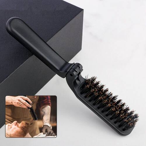 1PCS Hair Styling Comb Soft Boar Bristle Beard Brush For Bea