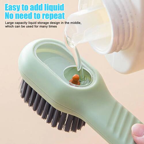 Bathroom Shoe Brush Automatic Liquid Discharge Deep Cleaning