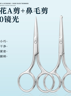 Scissors, Nose Hair Trimming Kit, Small Round-Tip Scissors