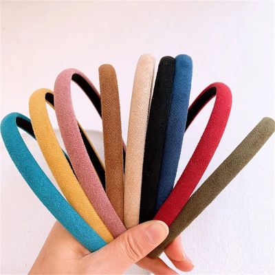 2026 Suede Fine Hairbands Headband Women Girls Wash Face Scr