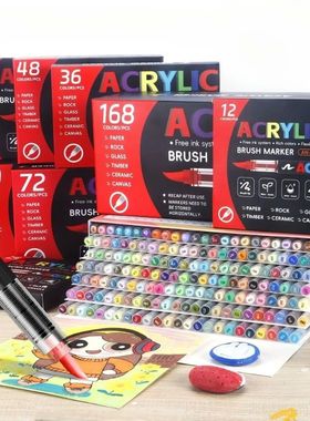 Art Markers Direct Liquid Acrylic Marker Pen, 12 Color Soft