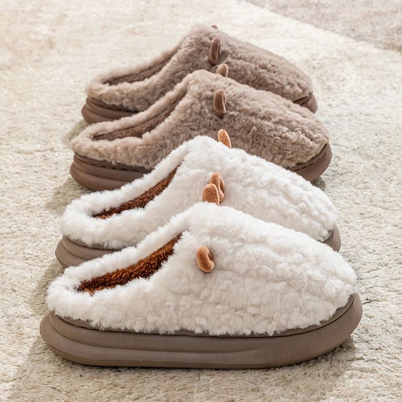Women's Winter Slippers - Plush Fleece-Lined House Shoes, Wa