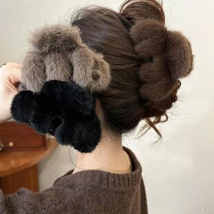 2024 Real Winter Hair Mink Claws Fur Clips Fluf Luxury Shark