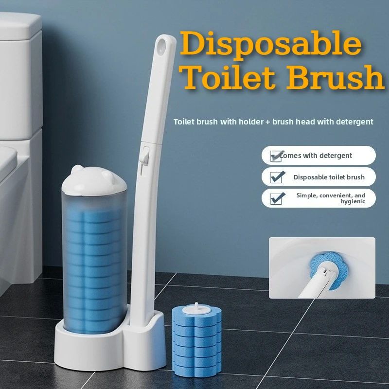 18-36Pcs Toilet Brush with Disposable Replacement Head Kits