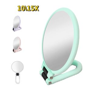 10/15X 180° Rotatable Magnifying Light Makeup Mirror Handhe